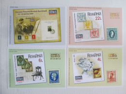 Roumanie EFIRO 2024,lot De 4 Cartes Postales Neuves/Romania EFIRO 2024 Set Of 4 UNC Stationery Postcards - Briefe U. Dokumente