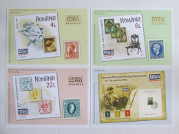 Roumanie EFIRO 2024,lot De 4 Cartes Postales Neuves/Romania EFIRO 2024 Set Of 4 UNC Stationery Postcards - Cartas & Documentos