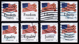 Etats-Unis / United States (Scott No.4645-48 - Drapeau / US / Flag) (o) Booklet All 8 Position - Used Stamps