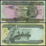 Solomon Islands 2 Dollars 2011, Paper, Repeater And Super Radar Number , UNC - Solomon Islands