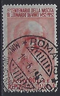 Italy 1952 Leonardo Da Vinci (o) Mi.878 - 1946-60: Gebraucht