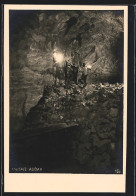 AK Arbeiter Beim Kalisalz-Abbau Im Salzbergwerk  - Miniere