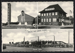 AK Gross Ilsede, Kath. Kirche, Ilseder Hütte, Kreissparkasse  - Ilsede