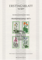 Germany Deutschland 1977-14 ETB Wohlfahrtsmarke Wohlfahrtsmarken, Flower Flowers Flora Blume Blumen, Canceled In Berlin - 1974-1980