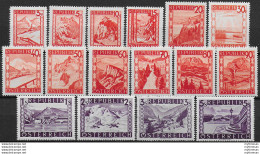 1947-48 Austria Vedute 16v. MNH Unif. 697/711 - Otros & Sin Clasificación