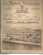 CC // Vintage Cahier écolier Avec Son Protège Cahier Ancien MARINE NATIONALE Cuirassé Torpilleur - Schutzumschläge