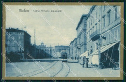 Modena Città Corso Vittorio Emanuele Tram Cartolina RB8832 - Modena