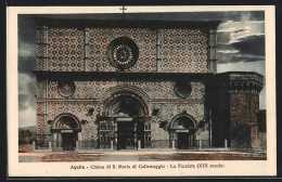 Cartolina Aquila, Chiesa Di S. Maria Di Collemaggio-La Facciata  - L'Aquila