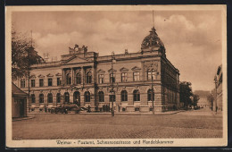 AK Weimar / Thüringen, Schwanseestrasse Mit Postamt & Handelskammer  - Weimar