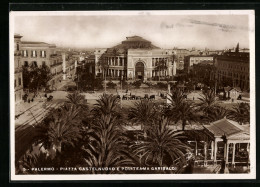 Cartolina Palermo, Piazza Castel Nuovo E Politeama Garibaldi  - Palermo