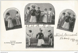 CF / Vintage Old Circus Postcard // Carte Photo Ancienne Cirque Attraction // CPA Royaume De LILLIPUT 1904 - Personas