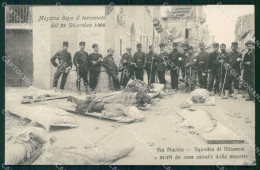 Messina Città Terremoto Dicembre 1908 Via Placida Morti Cartolina RB9003 - Messina