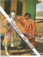 Po // Vintage // Old Photo Circus // Photo Cirque Publicitaire Des Années 80 // CLOWNS JIMO Et PITOU Clown Musical - Andere & Zonder Classificatie
