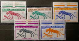 R2253/739 - DAHOMEY - 1963 - TIMBRES TAXE - SERIE COMPLETE - N°32 à 36 NEUFS**/* - Ungebraucht