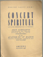 PL / Programme Concert Spirituel  Amiens 1946 EGLISE SAINT REMY // ORGUE ALEX SCHELLEVIS - Programmes