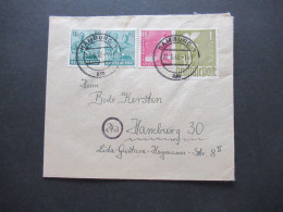 Kontrollrat ZF Zehnfachfrankatur 22.6.1948 Ortsbrief Hamburg MiF Nr. 949 (2), 954 Und 959 Friedenstaube 1 Mark - Covers & Documents