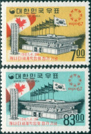 Korea South 1967 SG693-694 World Fair Montreal Pavilion Set MNH - Corea Del Sur