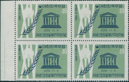 Korea South 1961 SG408 40h UNESCO Candle Block MNH - Corea Del Sur