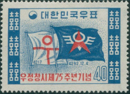 Korea South 1959 SG348 40h Postal Service Flags MLH - Korea, South