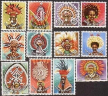 Papua New Guinea 1977 SG318-329 Headdress Series MNH - Papouasie-Nouvelle-Guinée