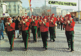 Piemonte-torino-ivrea Corso Cavour Veduta Gruppo Pifferi E Tamburi Banda Musicale Musicisti Animatissima (vedi Retro) - Otros & Sin Clasificación