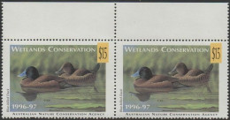 Australia Cinderella Ducks 1996 $15 Blue-billed Duck Pair MNH - Cinderellas