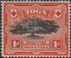 Tonga 1942 SG75 1d Ovava Tree Wmk Mult Script CA MNH - Tonga (1970-...)