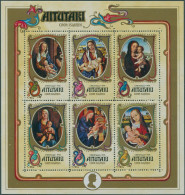 Aitutaki 1974 SG135 Christmas MS MNH - Cookeilanden