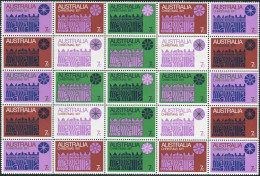 Australia 1971 SG498-504 Christmas White Paper Se Tenant Block Of 25 MNH - Sonstige & Ohne Zuordnung