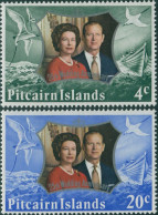Pitcairn Islands 1972 SG124-125 Royal Silver Wedding Set MLH - Islas De Pitcairn