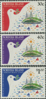Norfolk Island 1986 SG393-395 Christmas Stylized Dove Set MNH - Ile Norfolk