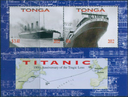 Tonga 2012 SG1644 Titanic Perforated MS MNH - Tonga (1970-...)