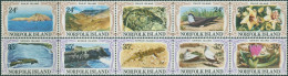 Norfolk Island 1982 SG274-283 Philip And Nepean Island Strips MNH - Isola Norfolk