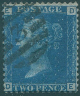 Great Britain 1858 SG47 2d Blue QV EDDE Plate 14 FU (amd) - Sin Clasificación