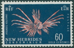 New Hebrides 1967 SG129 60c Lionfish MNH - Andere & Zonder Classificatie