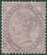 Great Britain 1881 SG172 1d Lilac QV Creases MNG (amd) - Andere & Zonder Classificatie