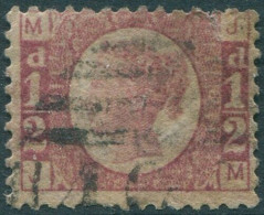 Great Britain 1870 SG49 ½d Rose QV MJJM Plate 6 FU (amd) - Andere & Zonder Classificatie