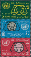 Egypt 1963 SG765-767 Human Rights Set MNH - Autres & Non Classés