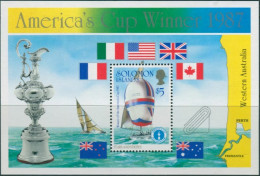 Solomon Islands 1987 SG575 America's Cup MS MNH - Isole Salomone (1978-...)