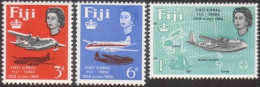 Fiji 1964 SG338-340 Fiji-Tonga Airmail Service QEII Set MLH - Fidji (1970-...)