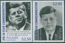 Aitutaki 2013 SG815-816 Kennedy Set MNH - Cookeilanden