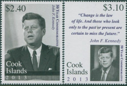 Cook Islands 2013 SG1742-1743 Kennedy Set MNH - Islas Cook