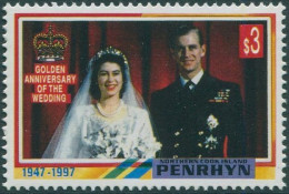 Cook Islands Penrhyn 1997 SG523 $3 QEII Royal Golden Wedding MNH - Penrhyn