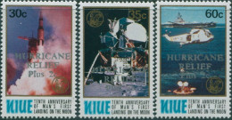 Niue 1980 SG324-326 First Moon Landing Hurricane Relief Set MNH - Niue