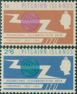 Pitcairn Islands 1965 SG49-50 ITU Emblem Set MLH - Pitcairninsel