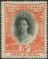 Tonga 1921 SG60 5d Queen Salote MNH - Tonga (1970-...)
