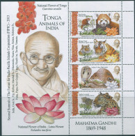 Tonga 2016 SG1790 Gandhi Indian Animals MS MNH - Tonga (1970-...)