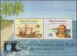 Papua New Guinea 1992 SG666 Columbus MS MNH - Papouasie-Nouvelle-Guinée