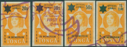 Tonga Official 1971 SGO58-O61 Queen Salote Imperf Set FU - Tonga (1970-...)