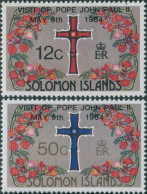 Solomon Islands 1984 SG517-518 Pope Visit Set MNH - Salomon (Iles 1978-...)